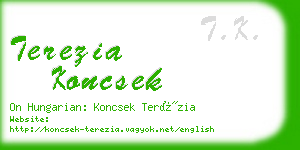 terezia koncsek business card